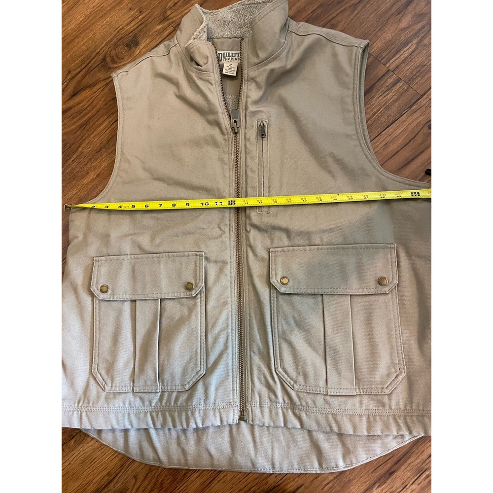 Duluth Trading Co Vest Mens XL Brown Iron Range Fire Hose Mock Neck Berber - Picture 8 of 8